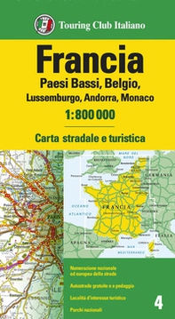 Francia, Paesi Bassi, Belgio, Lussemburgo 1:800.000 - Librerie.coop