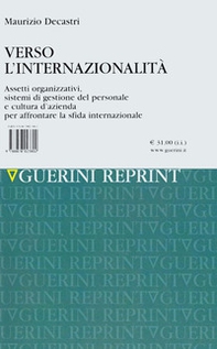 Verso l'internazionalità. Assetti organizzativi, sistemi di gestione del personale e cultura d'azienda per affrontare la sfida internazionale - Librerie.coop