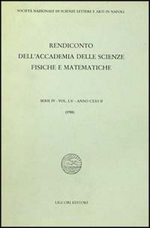 Rendiconto dell'Accademia delle scienze fisiche e matematiche. Serie IV - Librerie.coop Rendiconto dell'Accademia delle scienze fisiche e matematiche. Serie IV - Librerie.coop