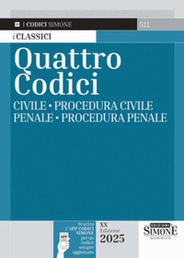 Quattro codici: Civile-Procedura civile-Penale-Procedura penale - Librerie.coop