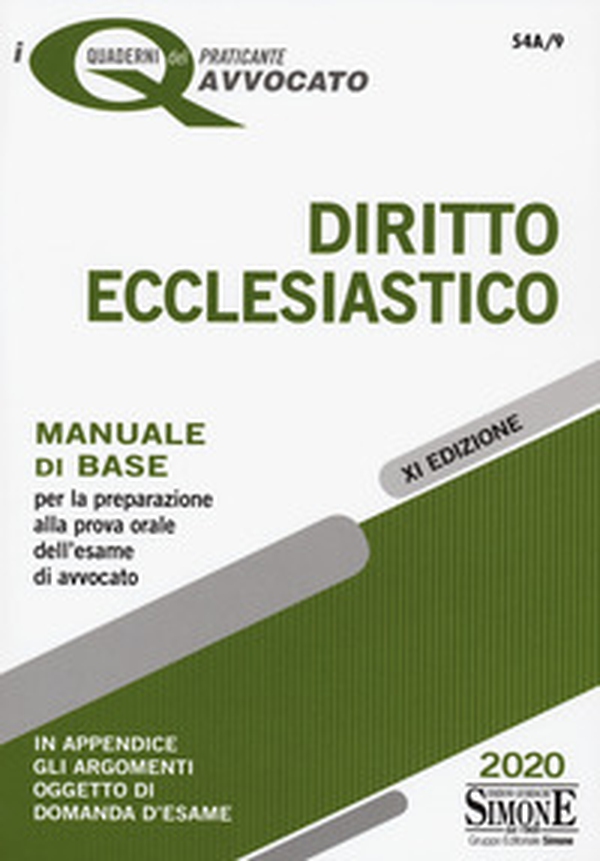 Diritto ecclesiastico. Manuale di base per la preparazione alla prova orale dell'esame di avvocato - Librerie.coop Diritto ecclesiastico. Manuale di base per la preparazione alla prova orale dell'esame di avvocato - Librerie.coop