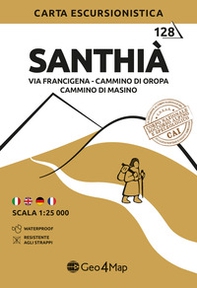 Santhià. Carta escursionistica: Via Francigena, Cammino di Oropa, Cammino di Masino 1:25.000 - Librerie.coop