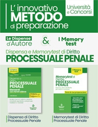 Kit dispensa d'autore: Dispensa di diritto processuale penale-Memorytest di diritto processuale penale. L'innovativo metodo di preparazione - Librerie.coop