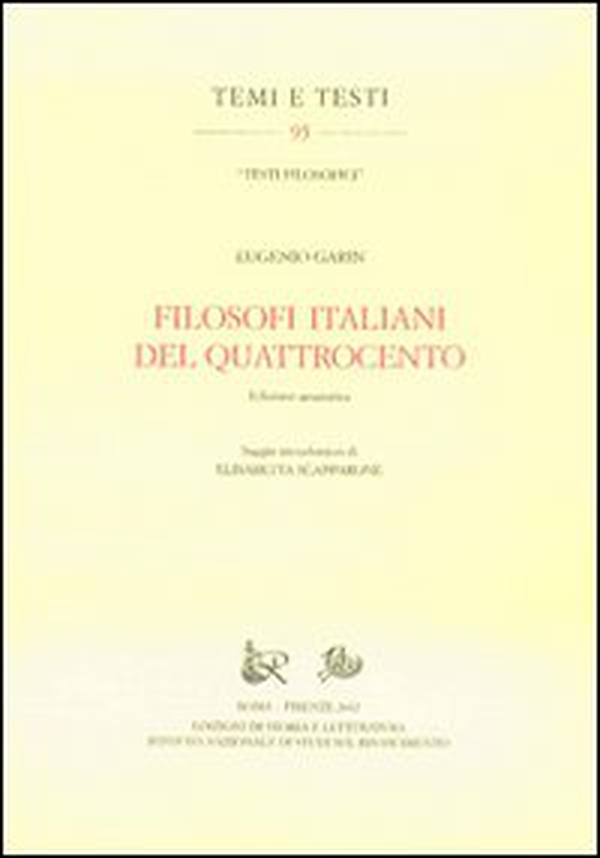 Filosofi italiani del Quattrocento. Ediz. anastatica - Librerie.coop Filosofi italiani del Quattrocento. Ediz. anastatica - Librerie.coop
