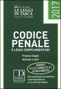 Codice penale e leggi complementari 2017 - Librerie.coop