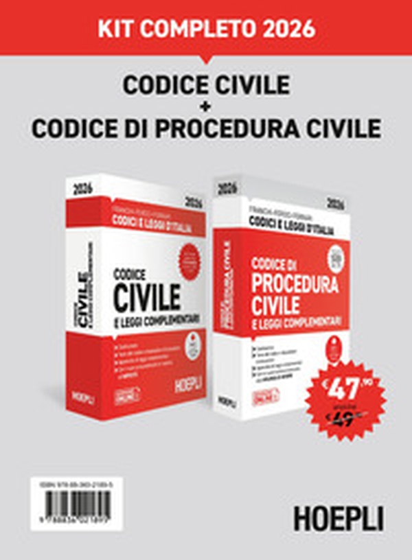 Codice civile + Codice di procedura civile. Kit completo 2026 - Librerie.coop