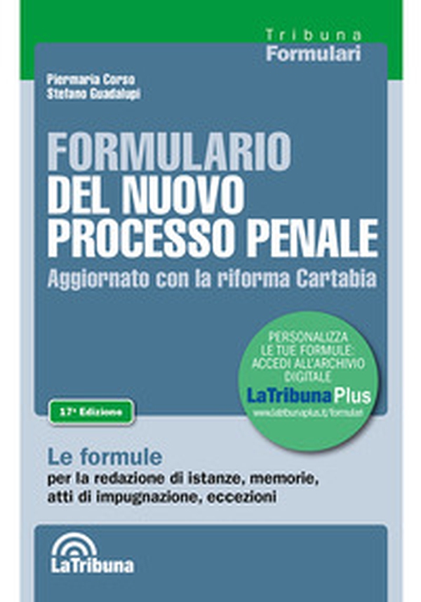 Formulario del nuovo processo penale - Librerie.coop Formulario del nuovo processo penale - Librerie.coop
