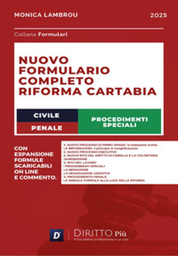 Nuovo formulario completo riforma Cartabia, civile, penale e procedimenti speciali - Librerie.coop Nuovo formulario completo riforma Cartabia, civile, penale e procedimenti speciali - Librerie.coop
