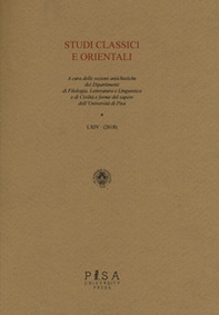 Studi classici orientali - Vol. 64 - Librerie.coop