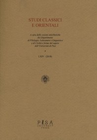 Studi classici orientali - Vol. 64 - Librerie.coop Studi classici orientali - Vol. 64 - Librerie.coop