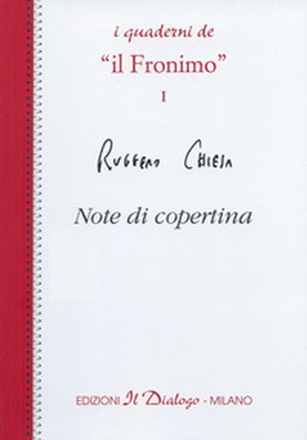 Note di copertina - Librerie.coop Note di copertina - Librerie.coop