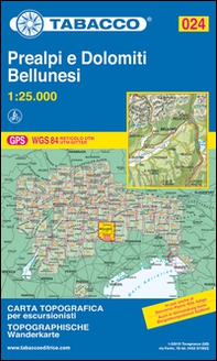 Prealpi e Dolomiti bellunesi 1:25.000 - Librerie.coop