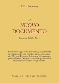 Un nuovo documento. Incontri (1928-1945) - Librerie.coop Un nuovo documento. Incontri (1928-1945) - Librerie.coop