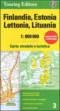 Finlandia, Estonia, Lettonia, Lituania 1:800.000. Carta stradale e turistica - Librerie.coop