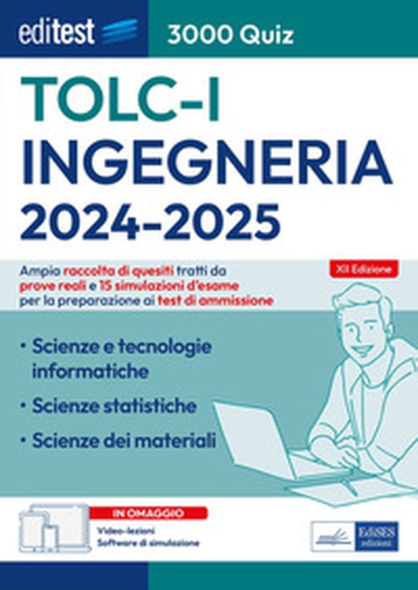 EdiTEST. Ingegneria. 3000 quiz. Ampia raccolta di quesiti tratti da prove reali e 15 simulazioni d'esame. Valido per il Test Cisia TOLC-I - Librerie.coop EdiTEST. Ingegneria. 3000 quiz. Ampia raccolta di quesiti tratti da prove reali e 15 simulazioni d'esame. Valido per il Test Cisia TOLC-I - Librerie.coop