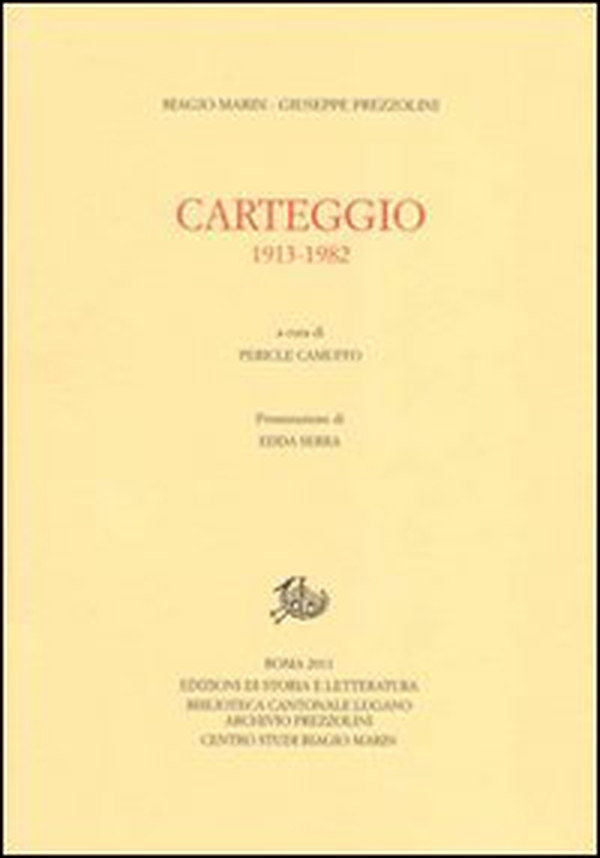 Carteggio 1913-1982 - Librerie.coop Carteggio 1913-1982 - Librerie.coop