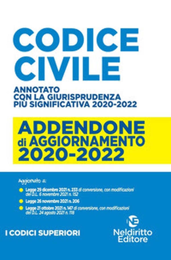 Maxi addenda di aggiornamento. Codice civile 2020-2022 - Librerie.coop Maxi addenda di aggiornamento. Codice civile 2020-2022 - Librerie.coop