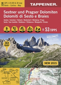 Dolomiti di Sesto e Braies. Cartina escursionistica 3D. 1:35.000 Ediz. italiana e tedesca - Librerie.coop