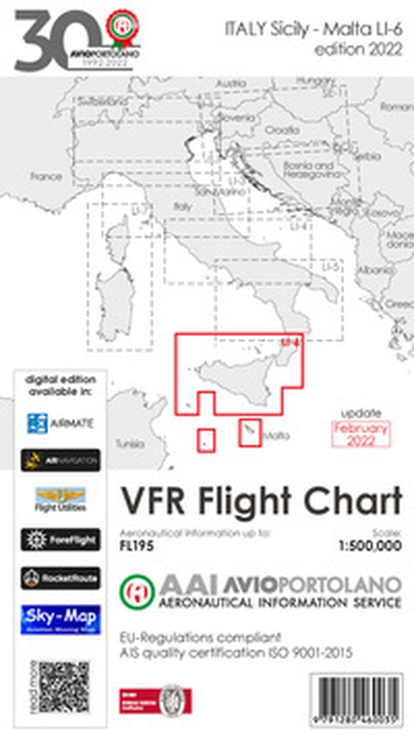 Avioportolano. VFR flight chart LI 6 Italy Sicily. ICAO annex 4 - EU-Regulations compliant. Ediz. italiana e inglese - Librerie.coop Avioportolano. VFR flight chart LI 6 Italy Sicily. ICAO annex 4 - EU-Regulations compliant. Ediz. italiana e inglese - Librerie.coop