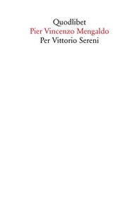 Per Vittorio Sereni - Librerie.coop