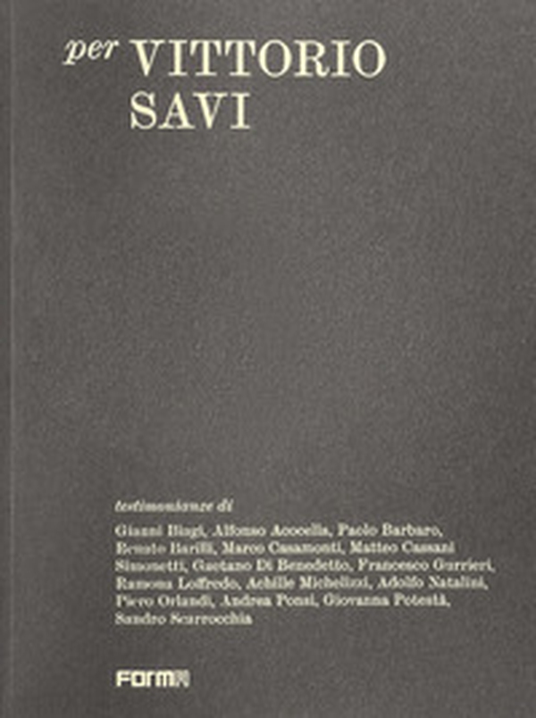 Per Vittorio Savi - Librerie.coop