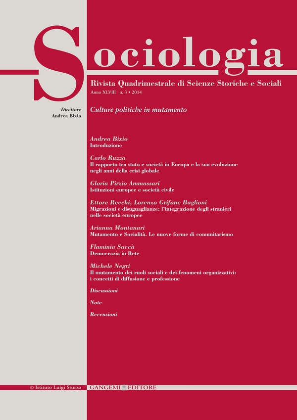 Sociologia n. 3/2014 - Librerie.coop Sociologia n. 3/2014 - Librerie.coop
