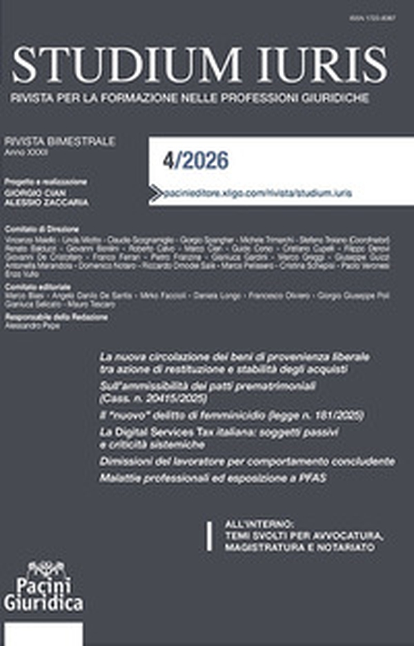 Studium iuris. Rivista per la formazione nelle professioni giuridiche - Vol. 4 - Librerie.coop