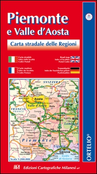 Piemonte e valle d'Aosta. Carta stradale 1:200.000 - Librerie.coop