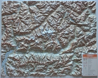 Provincia di Sondrio 1:150.000 (carta in rilievo con cornice) - Librerie.coop