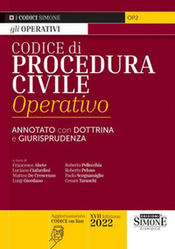 Codice di procedura civile operativo. Annotato con dottrina e giurisprudenza - Librerie.coop Codice di procedura civile operativo. Annotato con dottrina e giurisprudenza - Librerie.coop