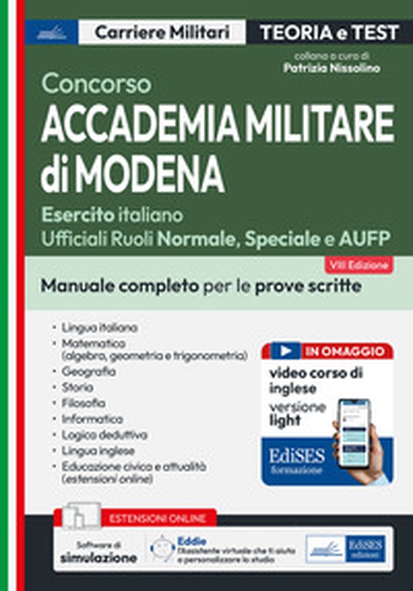 Concorso Accademia militare di Modena. Ufficiali Esercito italiano. Teoria e test per le prove scritte - Librerie.coop