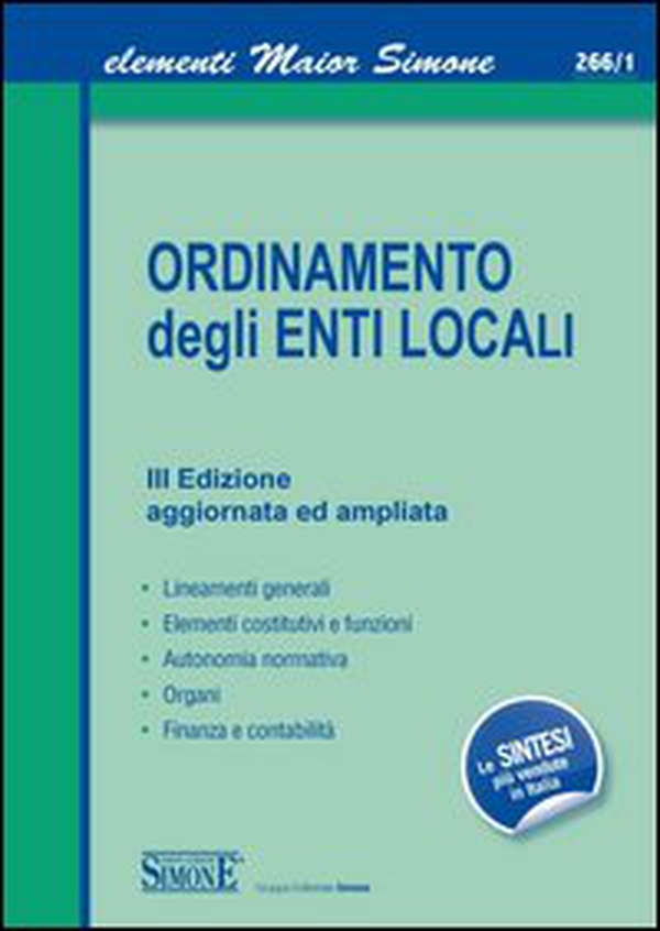 Ordinamento degli enti locali - Librerie.coop Ordinamento degli enti locali - Librerie.coop