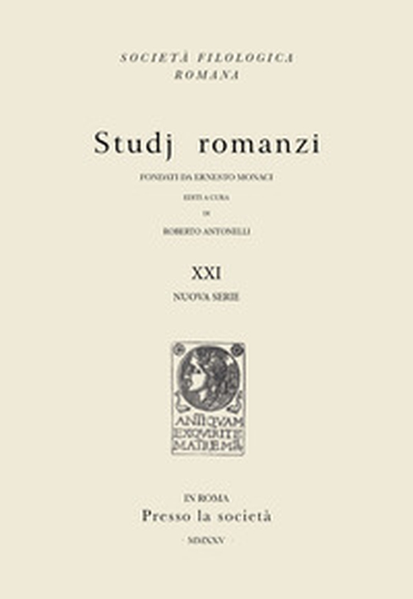 Studj romanzi. Nuova serie - Vol. 22 - Librerie.coop