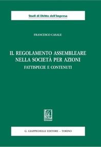 Il regolamento assembleare nella società per azioni - Librerie.coop