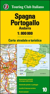 Spagna, Portogallo, Andorra 1:800.000. Carta stradale e turistica - Librerie.coop