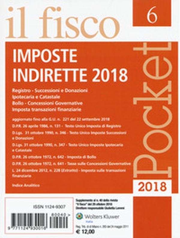 Imposte indirette 2018 - Librerie.coop Imposte indirette 2018 - Librerie.coop