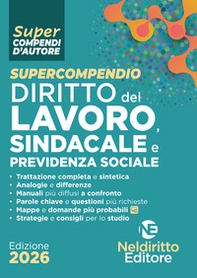 Supercompendio diritto del lavoro, sindacale e previdenza sociale - Librerie.coop