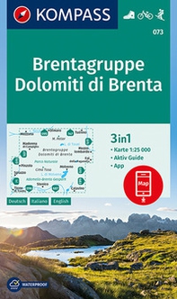 Carta escursionistica n. 073. Dolomiti di Brenta 1:25.000. Ediz. italiana, tedesca e inglese - Librerie.coop