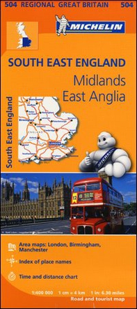 South East England, Midlands, East Anglia 1:400.000 - Librerie.coop