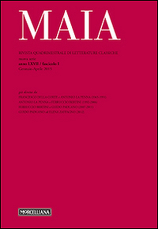 Maia. Rivista di letterature classiche - Vol. 1 - Librerie.coop Maia. Rivista di letterature classiche - Vol. 1 - Librerie.coop