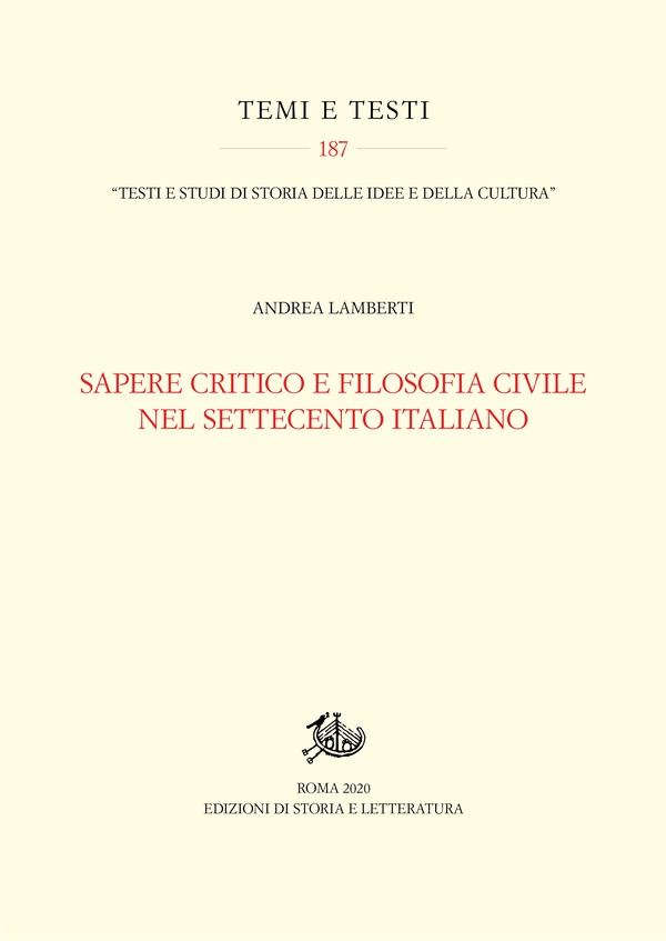Sapere critico e filosofia civile nel Settecento italiano - Librerie.coop