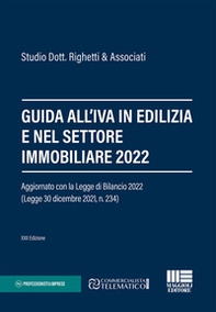 Guida all'IVA in edilizia e nel settore immobiliare 2022 - Librerie.coop