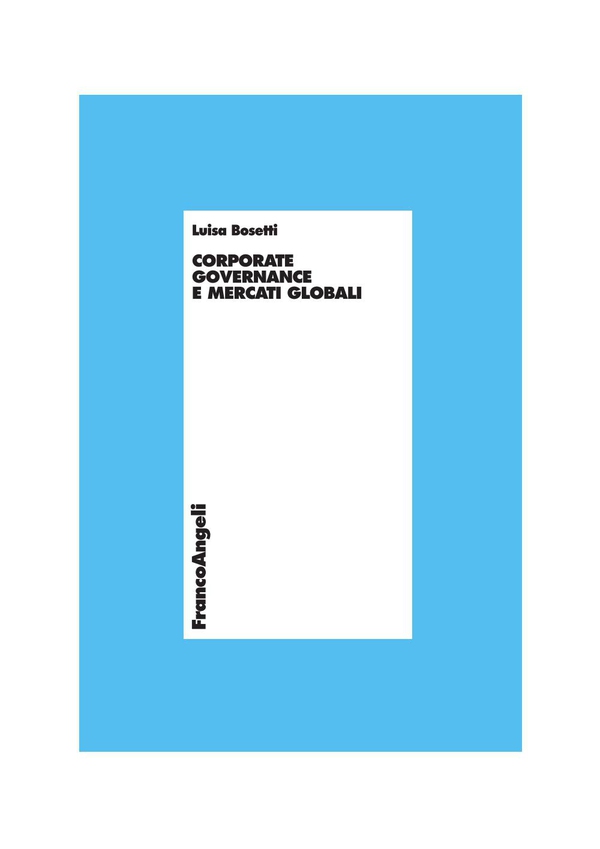 Corporate governance e mercati globali - Librerie.coop Corporate governance e mercati globali - Librerie.coop