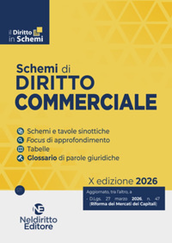 Schemi di diritto commerciale 2026 - Librerie.coop