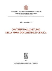 Contributo allo studio della prova documentale pubblica - Librerie.coop
