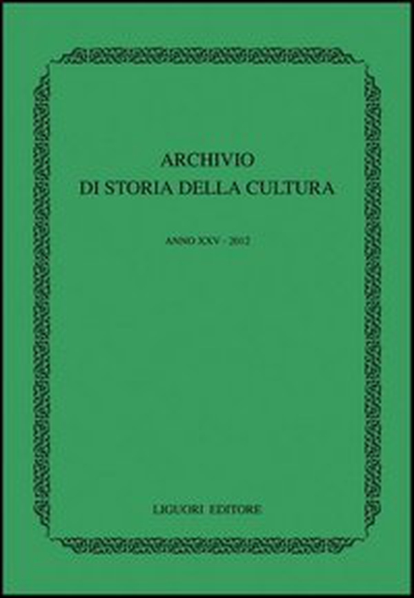 Archivio di storia della cultura (2012) - Librerie.coop Archivio di storia della cultura (2012) - Librerie.coop