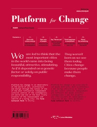 Platform for change. A farm cultural park guide. Ediz. italiana e inglese - Librerie.coop