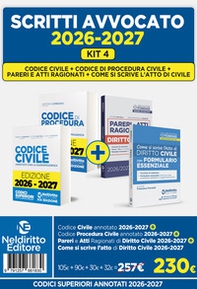 Kit 4 Codice civile + Codice di procedura civile+ Pareri + Come si scrive l'atto di civile 2026-2027 - Librerie.coop