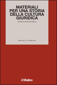 Materiali per una storia della cultura giuridica - Vol. 1 - Librerie.coop
