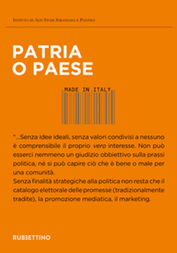 Patria o paese - Librerie.coop Patria o paese - Librerie.coop